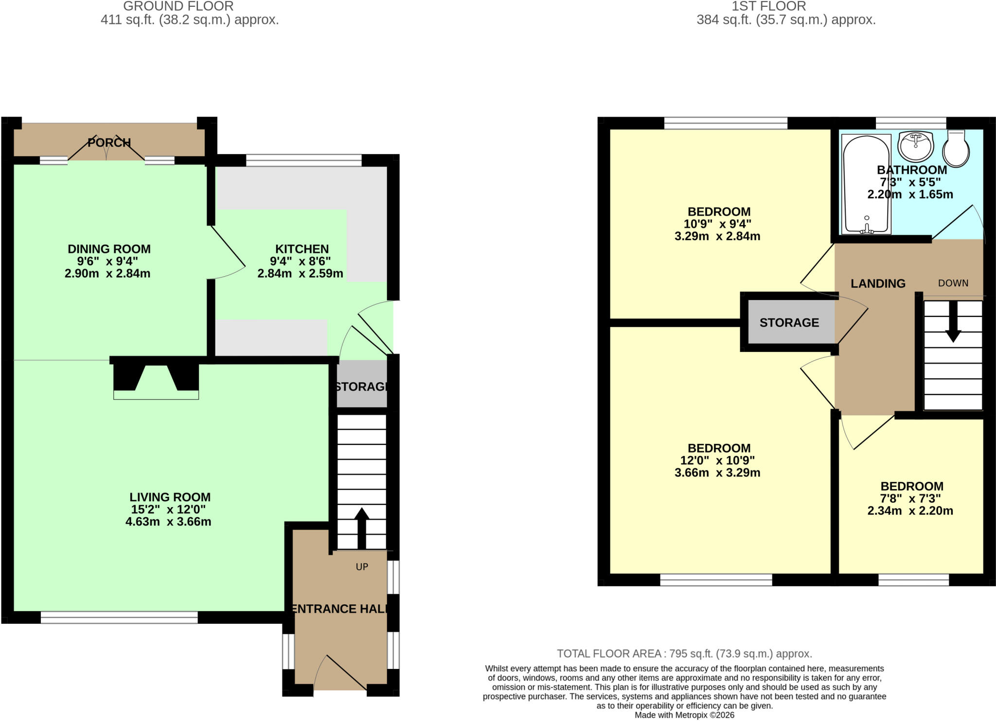 Temple Crescent, Bramley, Rotherham, S66 floorplan