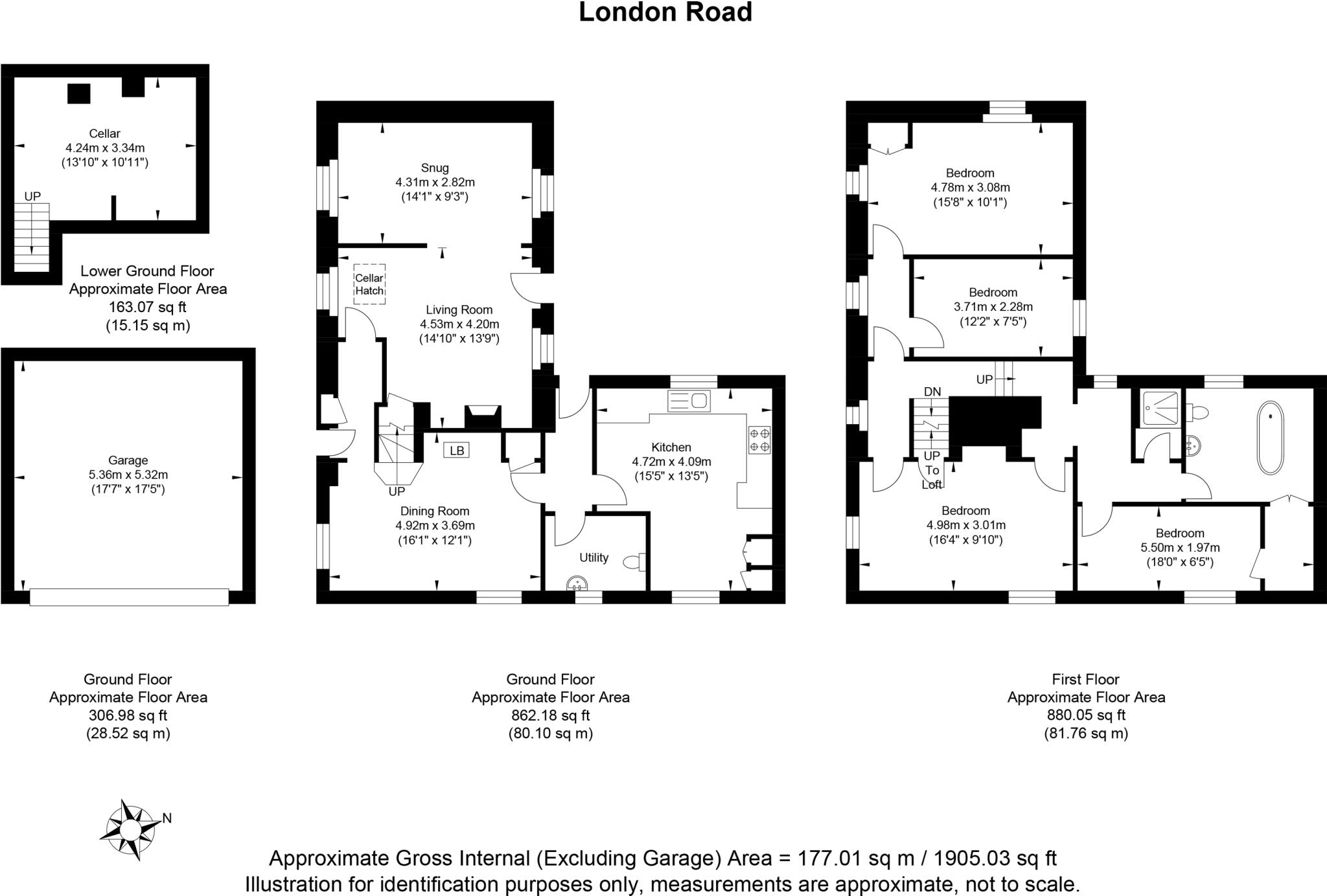 London Road, Danehill floorplan