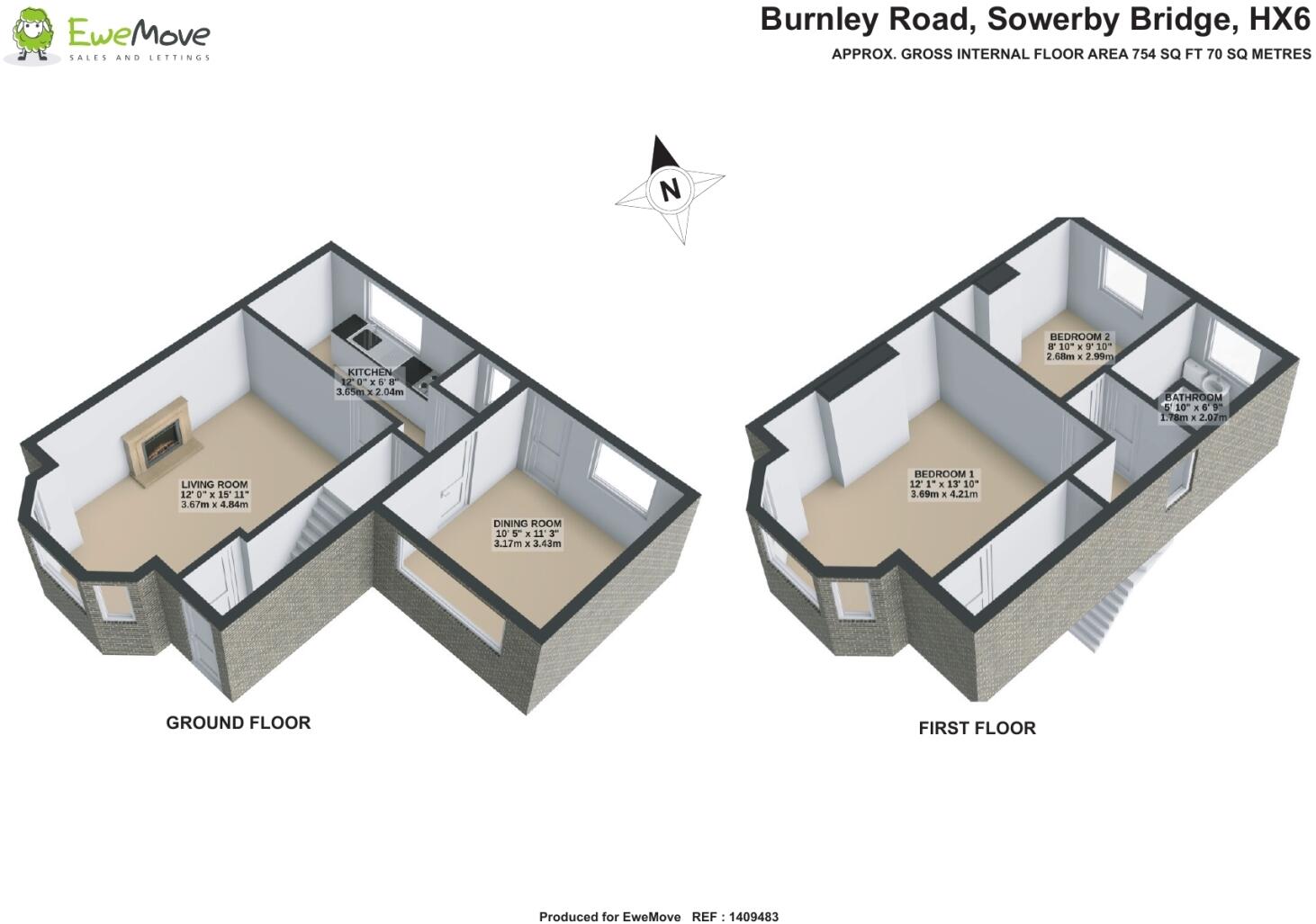 Overdale Burnley Road, Sowerby Bridge, West Yorkshire, HX6 floorplan