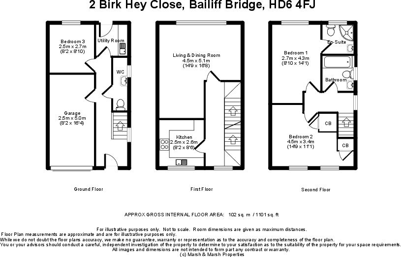 2 Birk Hey Close, Bailiff Bridge, HD6 4FJ floorplan