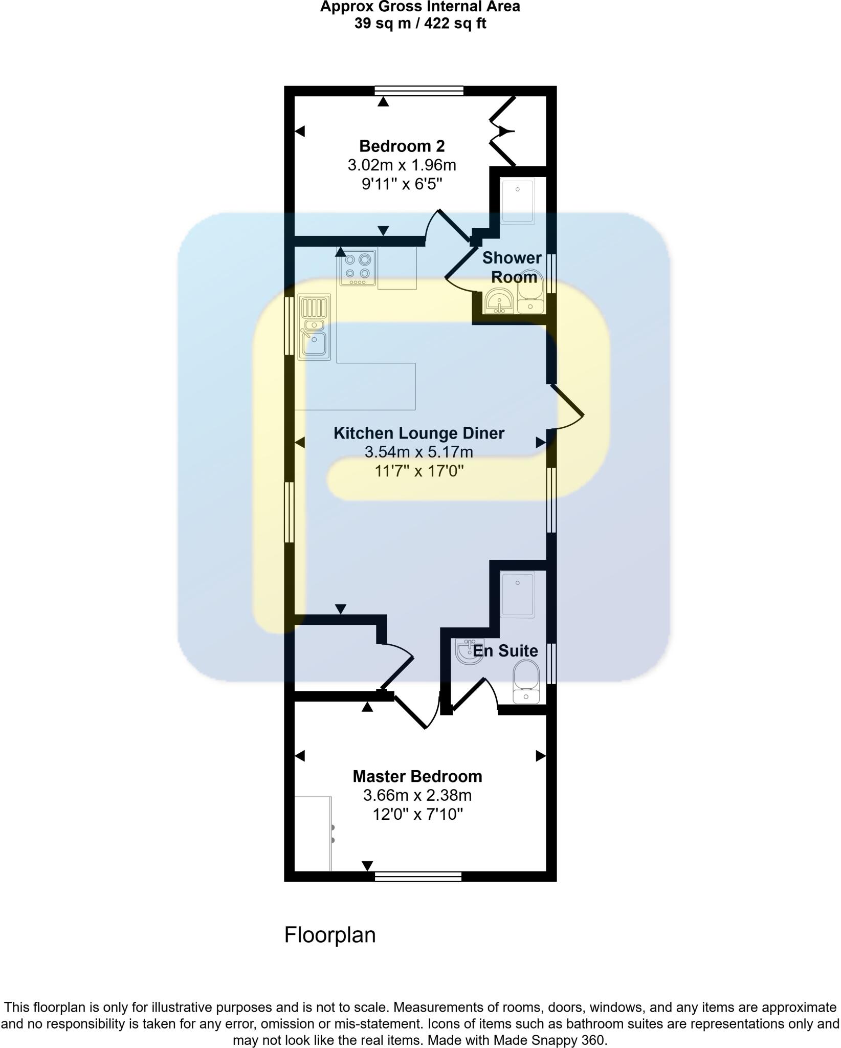 Sandling Avenue, Amble Links Country Retreat Holiday Park, Amble, Northumberland, NE65 0SD floorplan