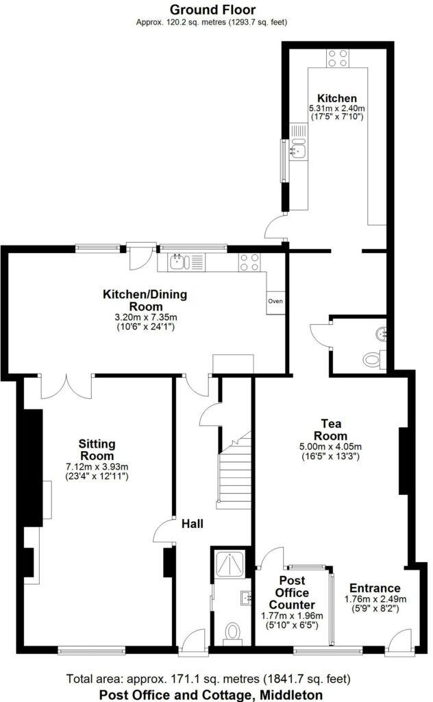 Post Office Cottage and Commercial Premises, Middleton, YO18 8NX floorplan