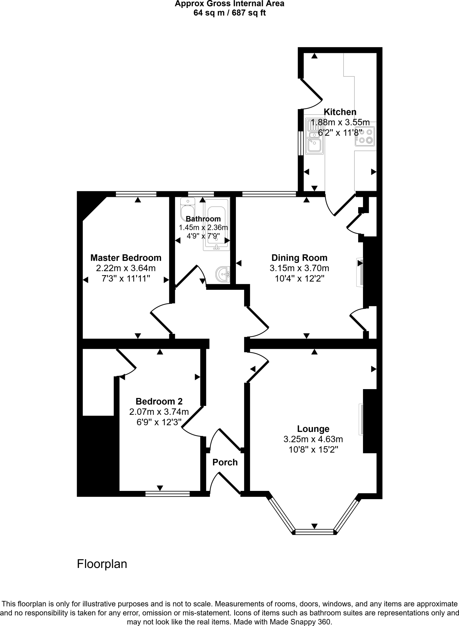Nixon Terrace, Blyth, Northumberland, NE24 3EF floorplan