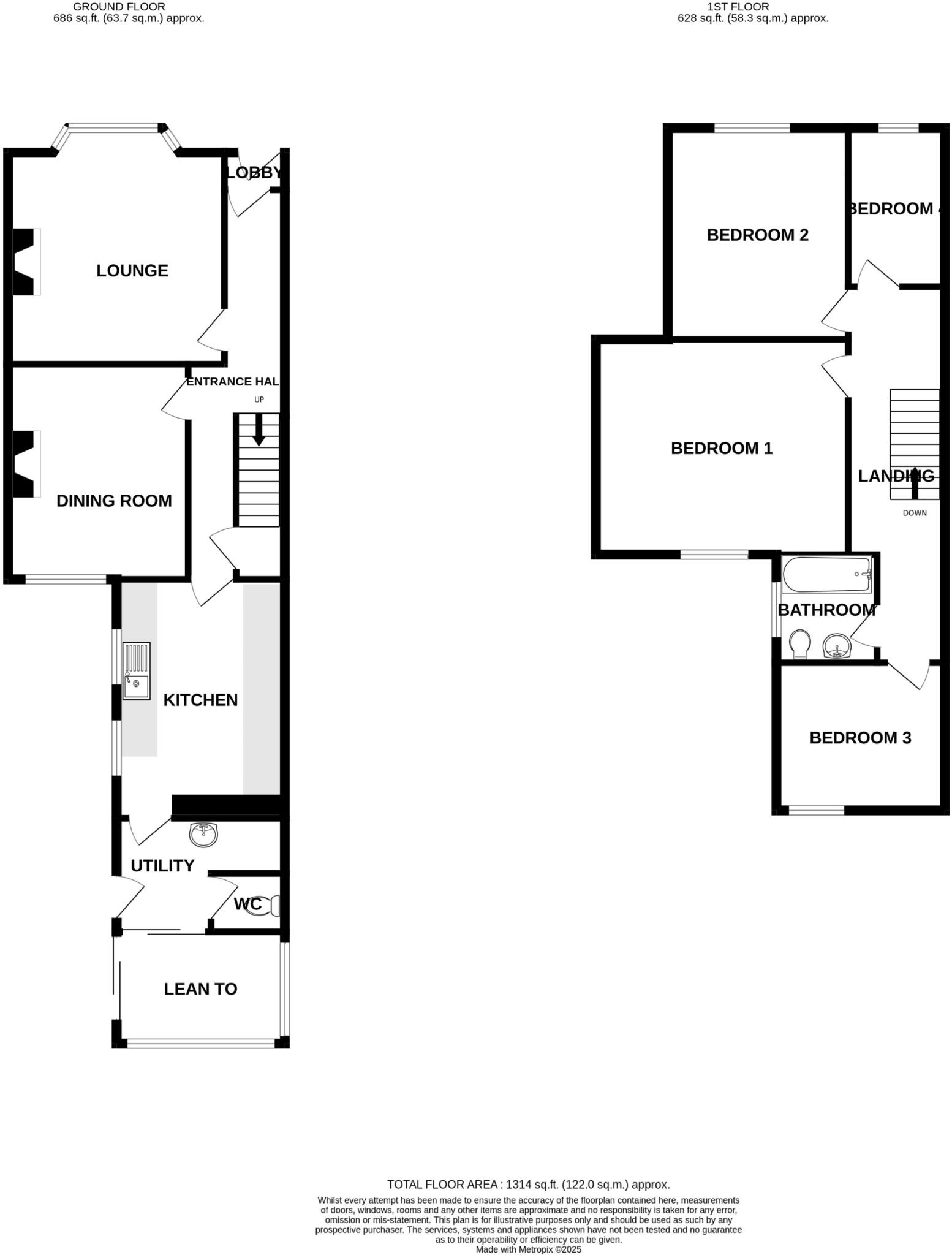 Outwoods Street, Horninglow, Burton-on-Trent, DE14 floorplan