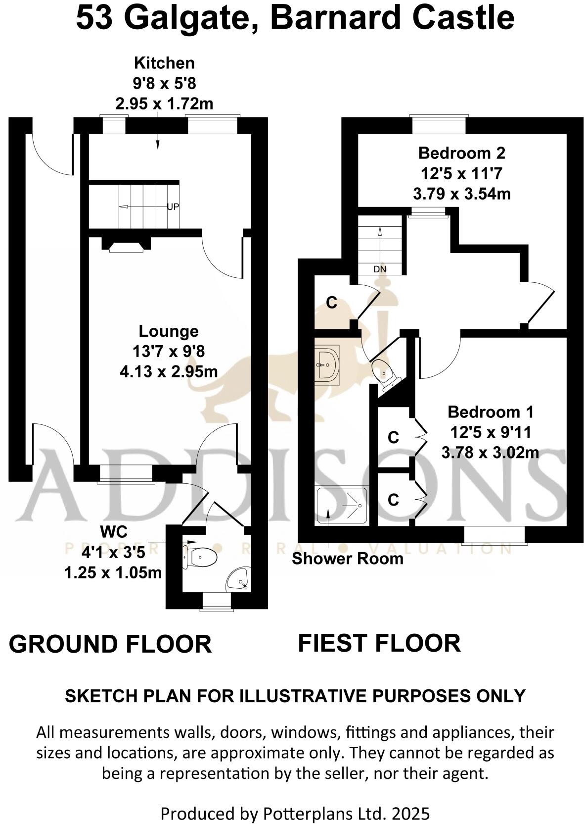 53 Galgate, Barnard Castle floorplan