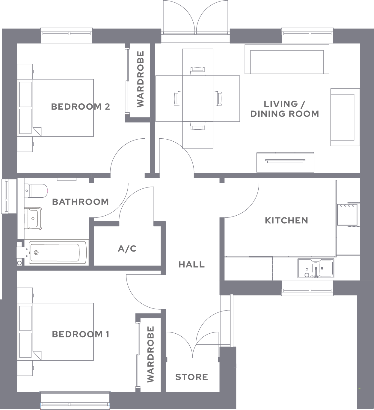 Burton Cove, Caister-on-Sea, Norfolk, NR30 floorplan
