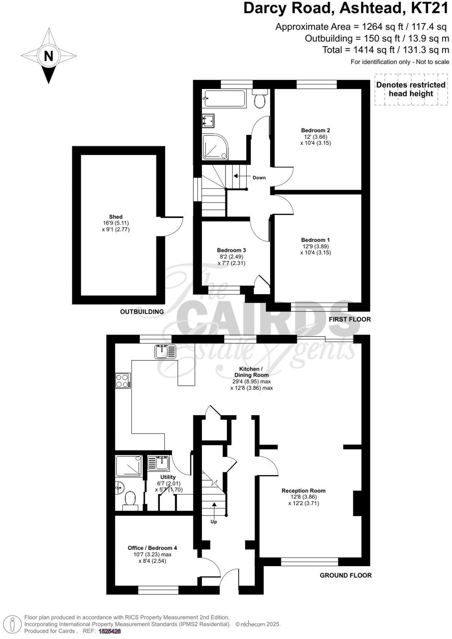 Darcy Road, Ashtead, KT21 floorplan