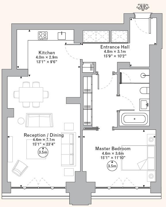 Queensway, London, W2 floorplan