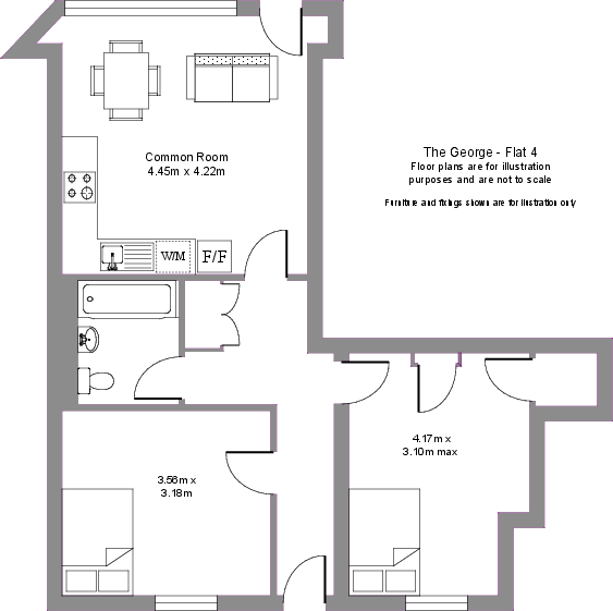 4, The George, George Street, Leamington Spa, Warwickshire floorplan