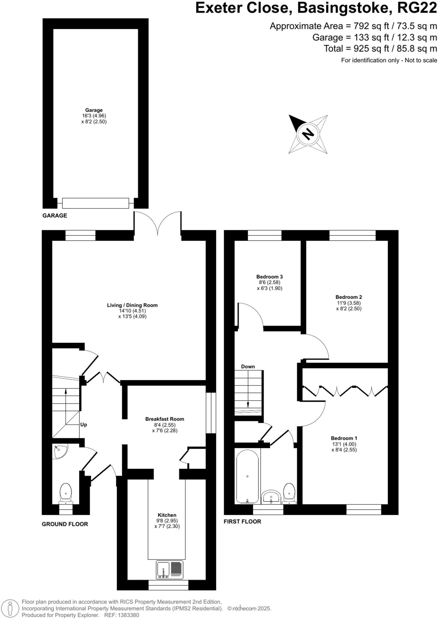 Exeter Close, Kempshott Rise floorplan