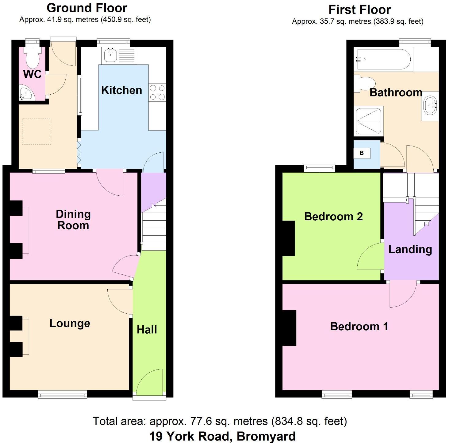 19, York Road, Bromyard, Herefordshire, HR7 4BE floorplan