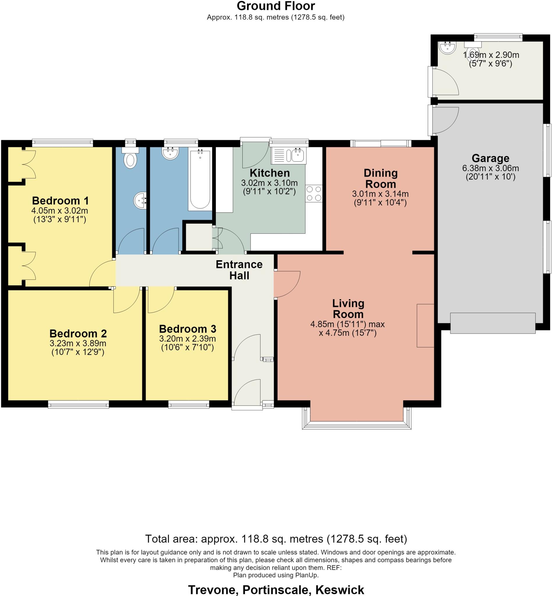 Trevone, Portinscale, Keswick, Cumbria, CA12 5RF floorplan
