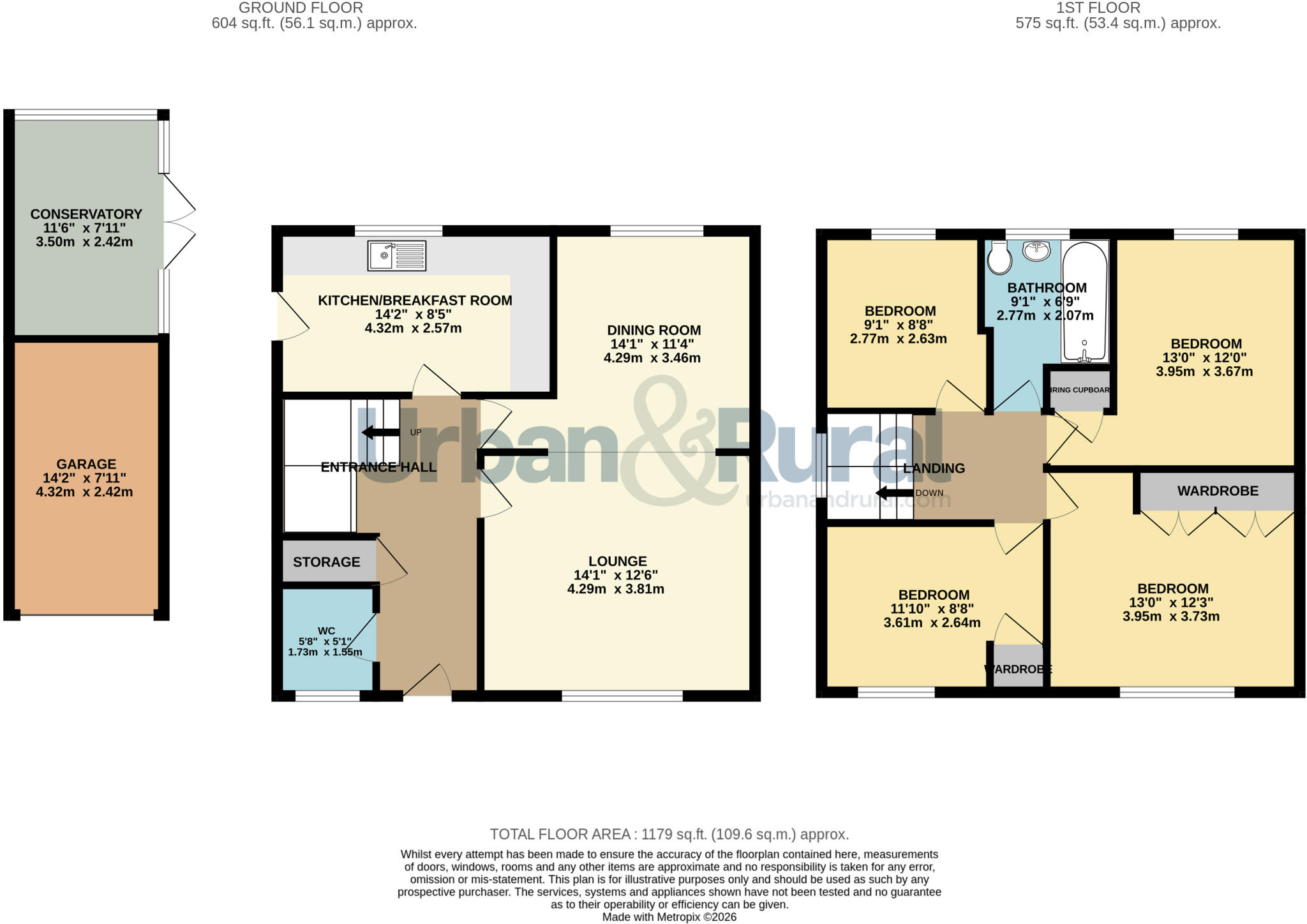 Brixham Close, Bedford, Bedfordshire, MK40 floorplan