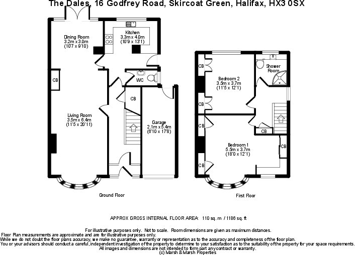 The Dales, 16 Godfrey Road, HX3 0SX floorplan