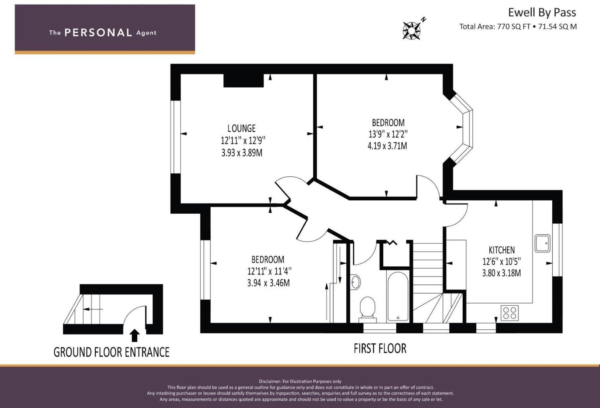 Ewell By Pass, Epsom, KT17 floorplan