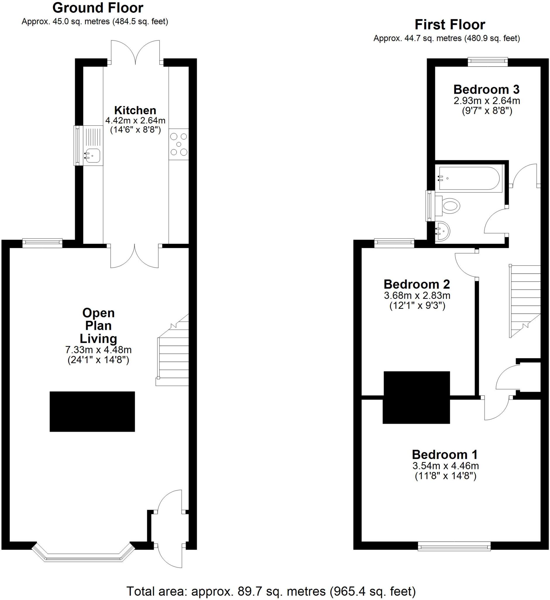 Somerset Road Walmer Deal CT14 7TD floorplan