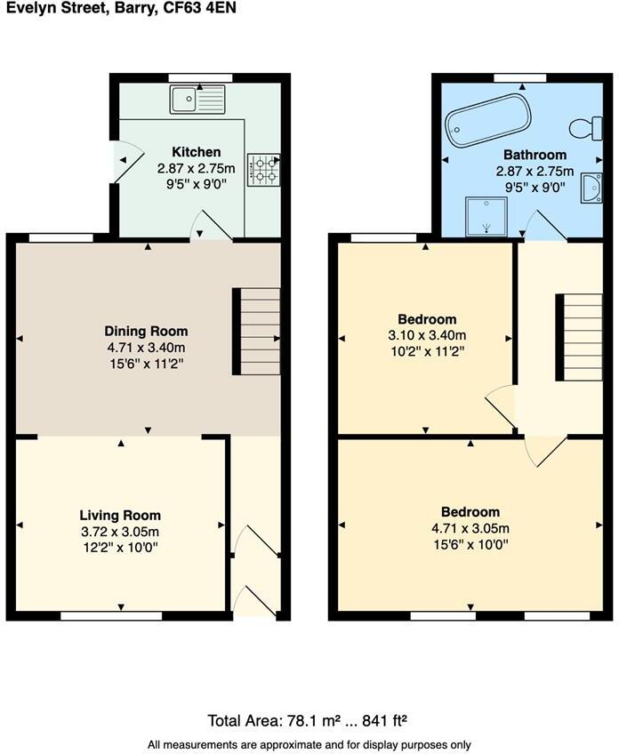 Evelyn Street, Barry floorplan