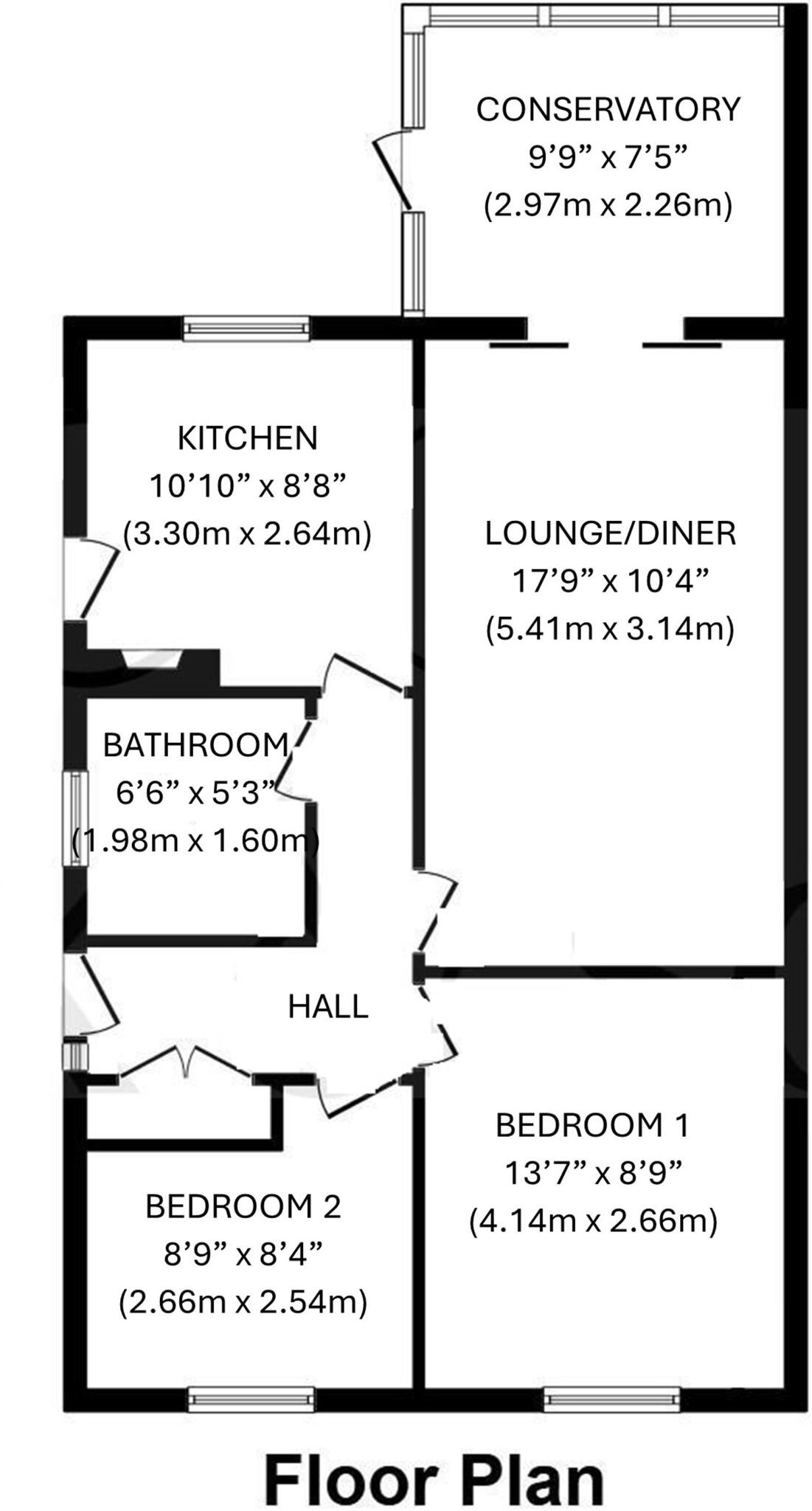 Hoddern Avenue, Peacehaven, BN10 7QT floorplan