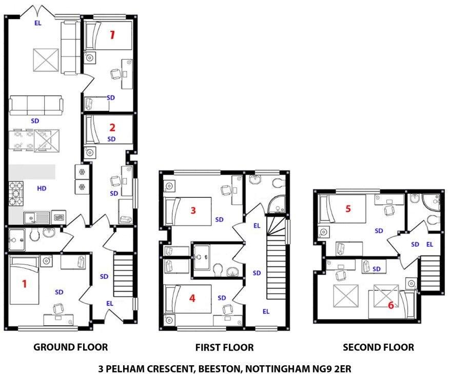 Pelham Crescent, Nottingham, NG9 floorplan