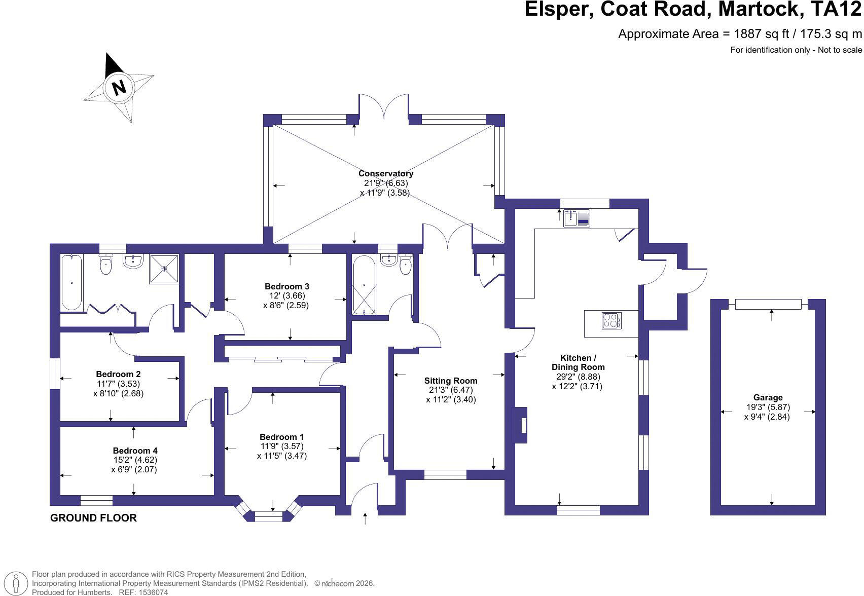 Coat Road, Martock, Somerset floorplan