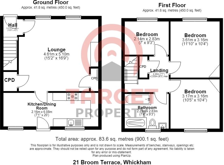 Broom Terrace, Whickham Central, Whickham, Gateshead floorplan
