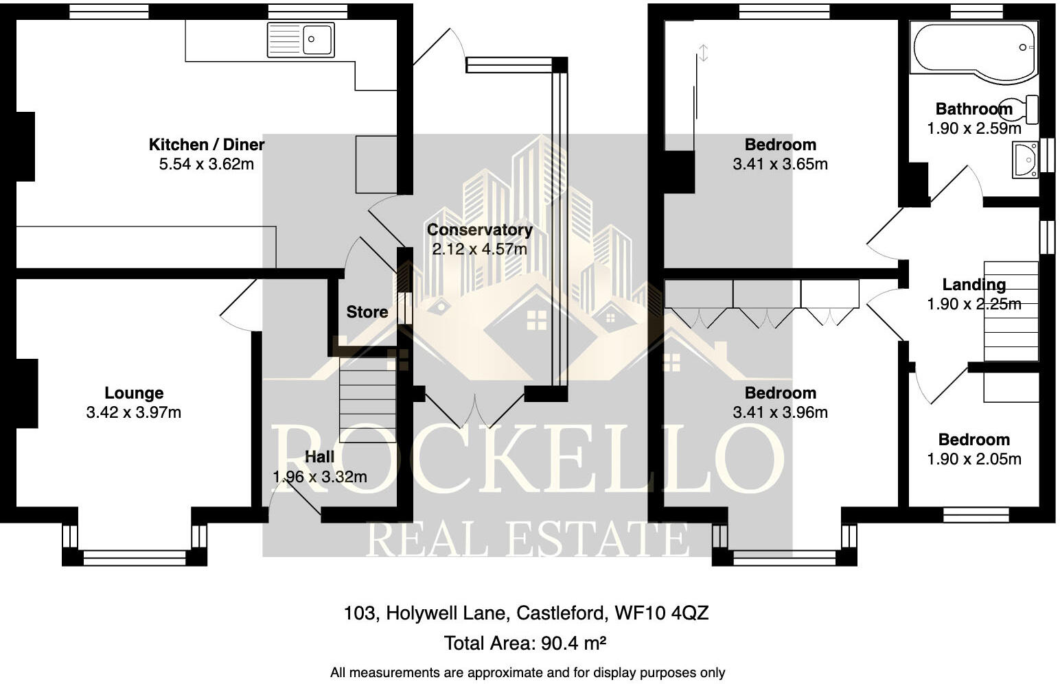 103, Holywell Lane, Castleford, West Yorkshire, WF10 floorplan