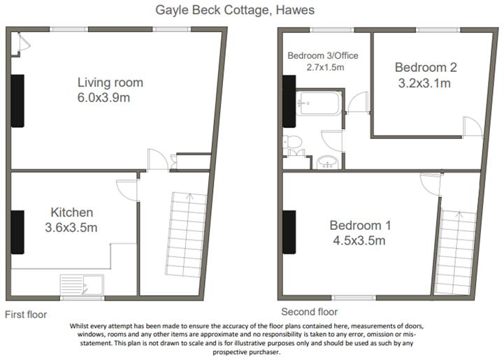 Gayles Beck Gallery, Hawes floorplan