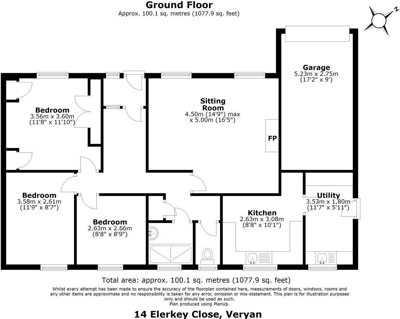 Elerkey Close, Veryan floorplan