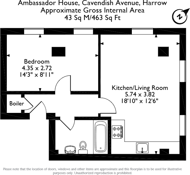Cavendish Avenue, Harrow, HA1 floorplan