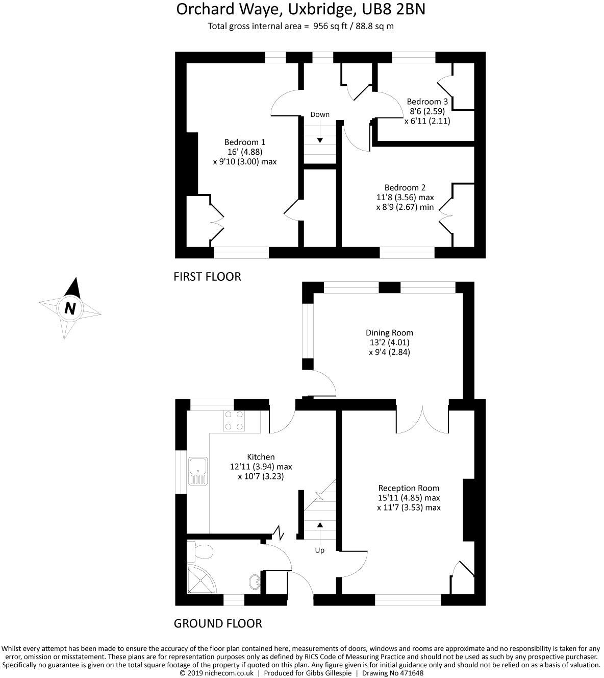 Orchard Waye, Uxbridge floorplan