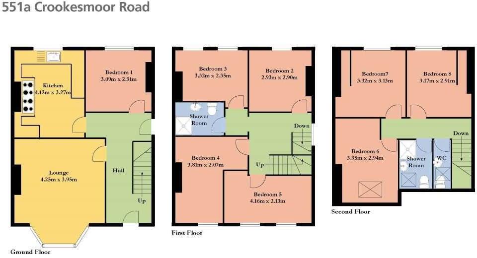 551a Crookesmoor Road, Crookesmoor, S10 1BJ floorplan