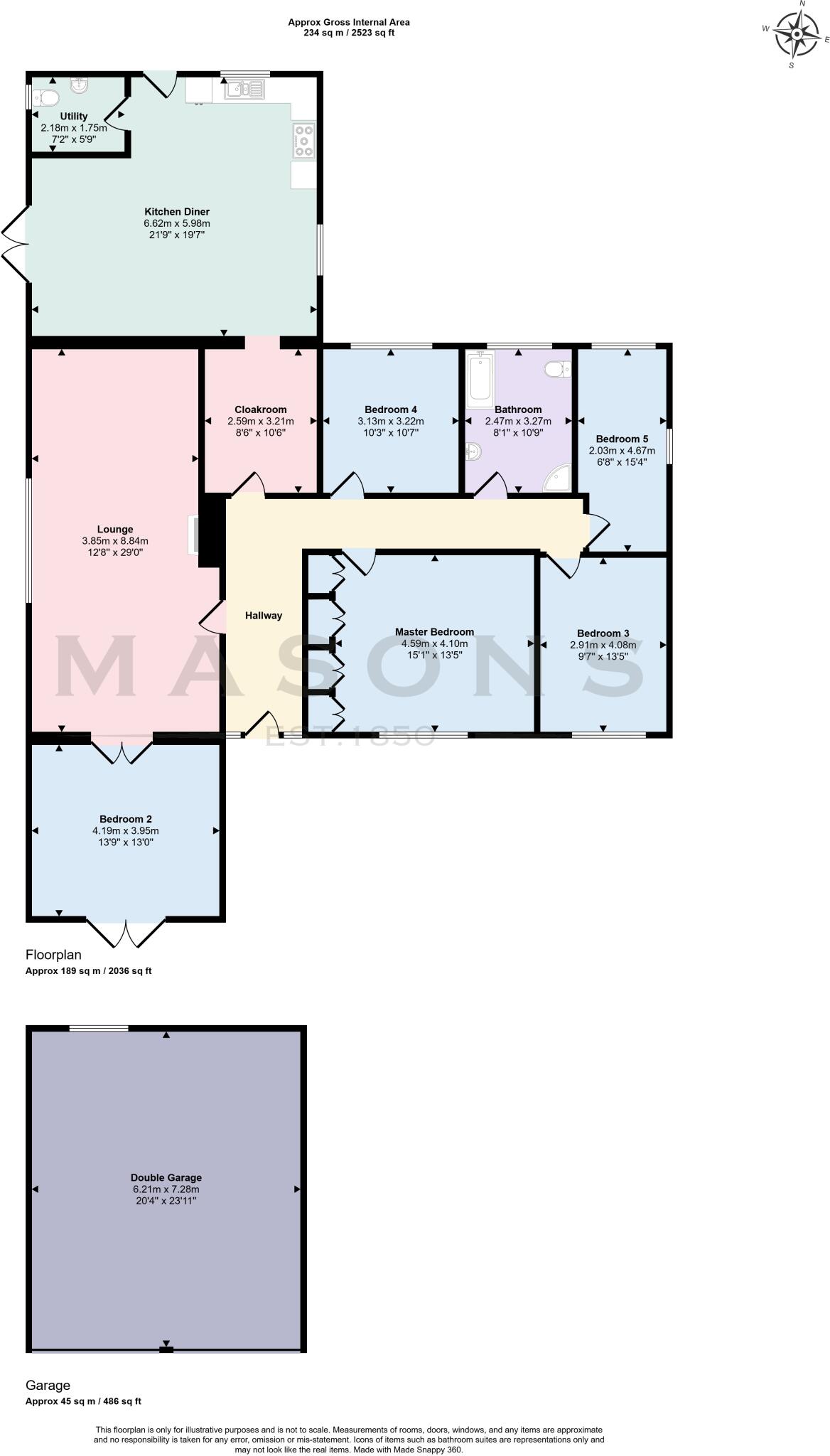 The Wayfarers, Church Lane, Marshchapel, DN36 5TW floorplan