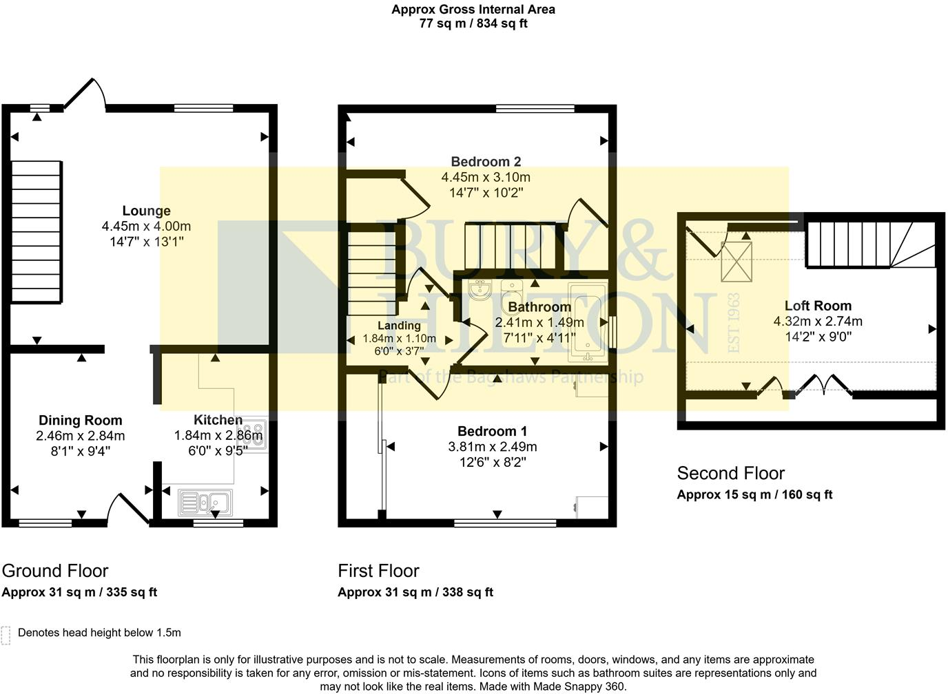 Thorn Close, Fairfield, Buxton floorplan