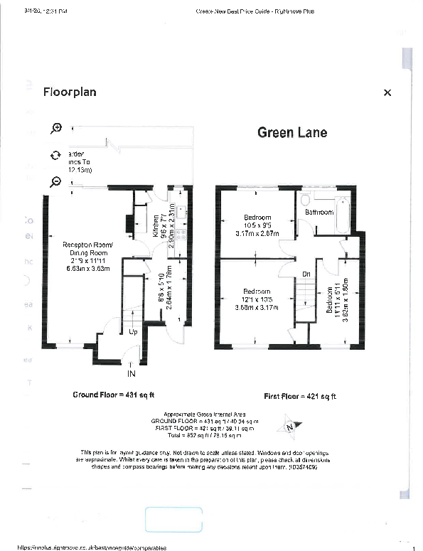 Green Lane, Worcester Park KT4 floorplan