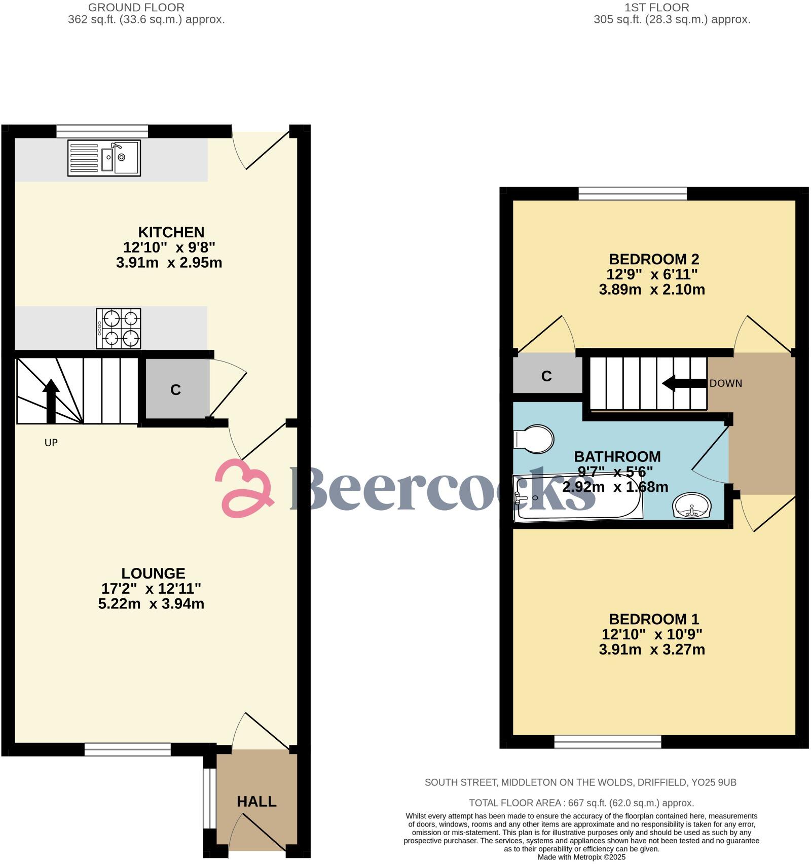 Southfield Close, Driffield, YO25 5YN floorplan