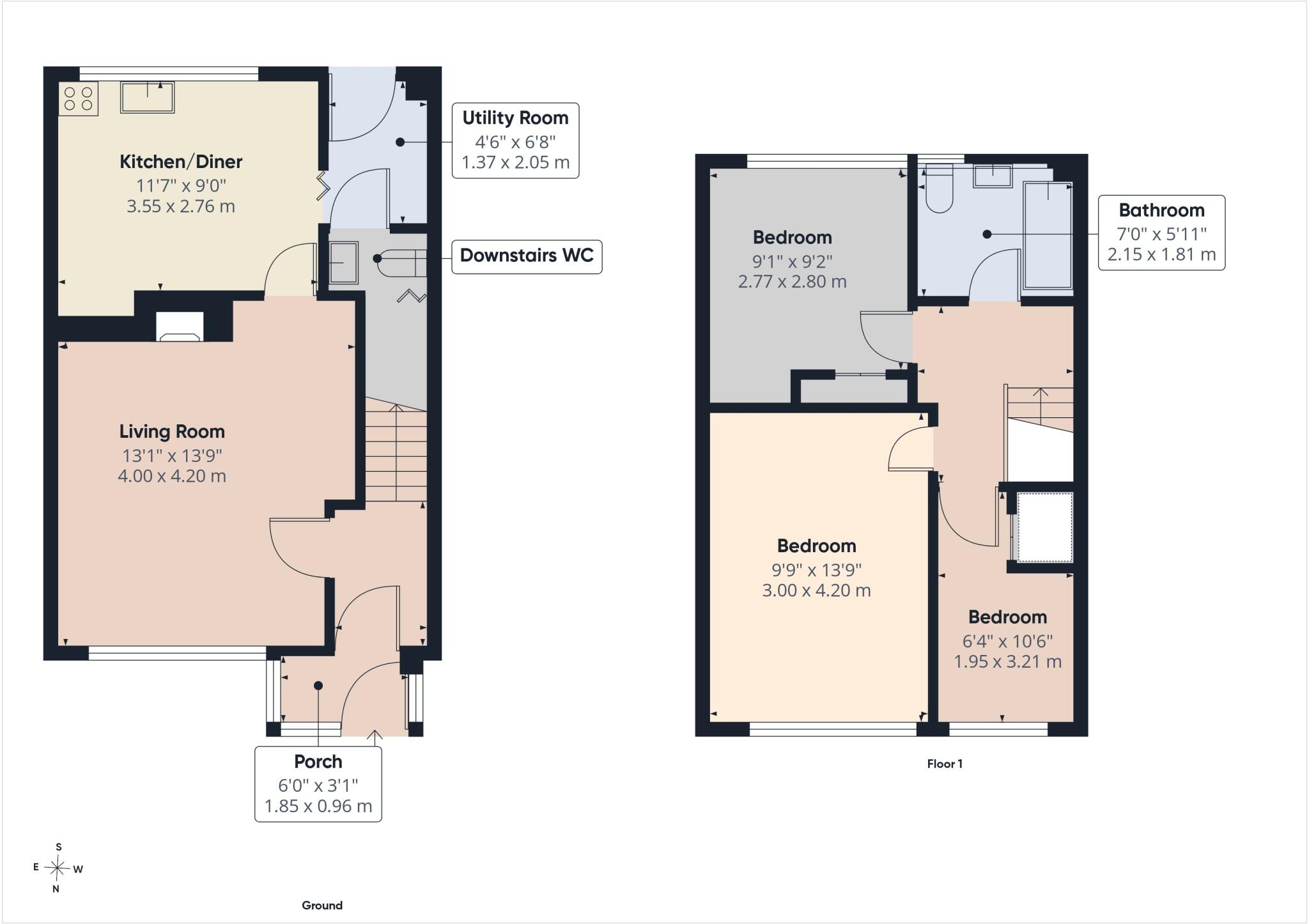 Temple Crescent, Tiverton, Devon, EX16 floorplan