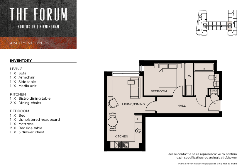 Apartment 209, Forum, Birmingham floorplan