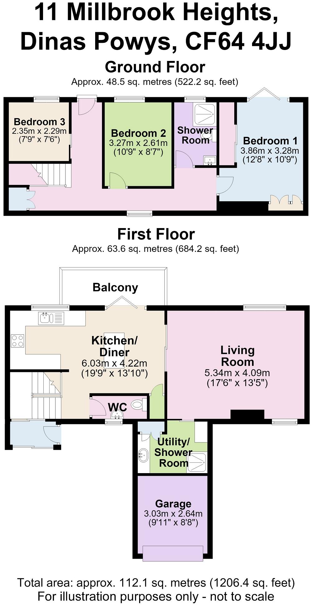 Millbrook Heights, Dinas Powys, The Vale Of Glamorgan. CF64 4JJ floorplan
