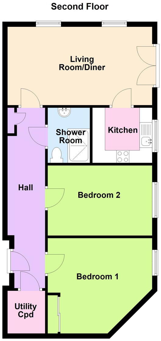 Charlotte Court, 2a Mill Road, Ainsdale, PR8 3BF floorplan