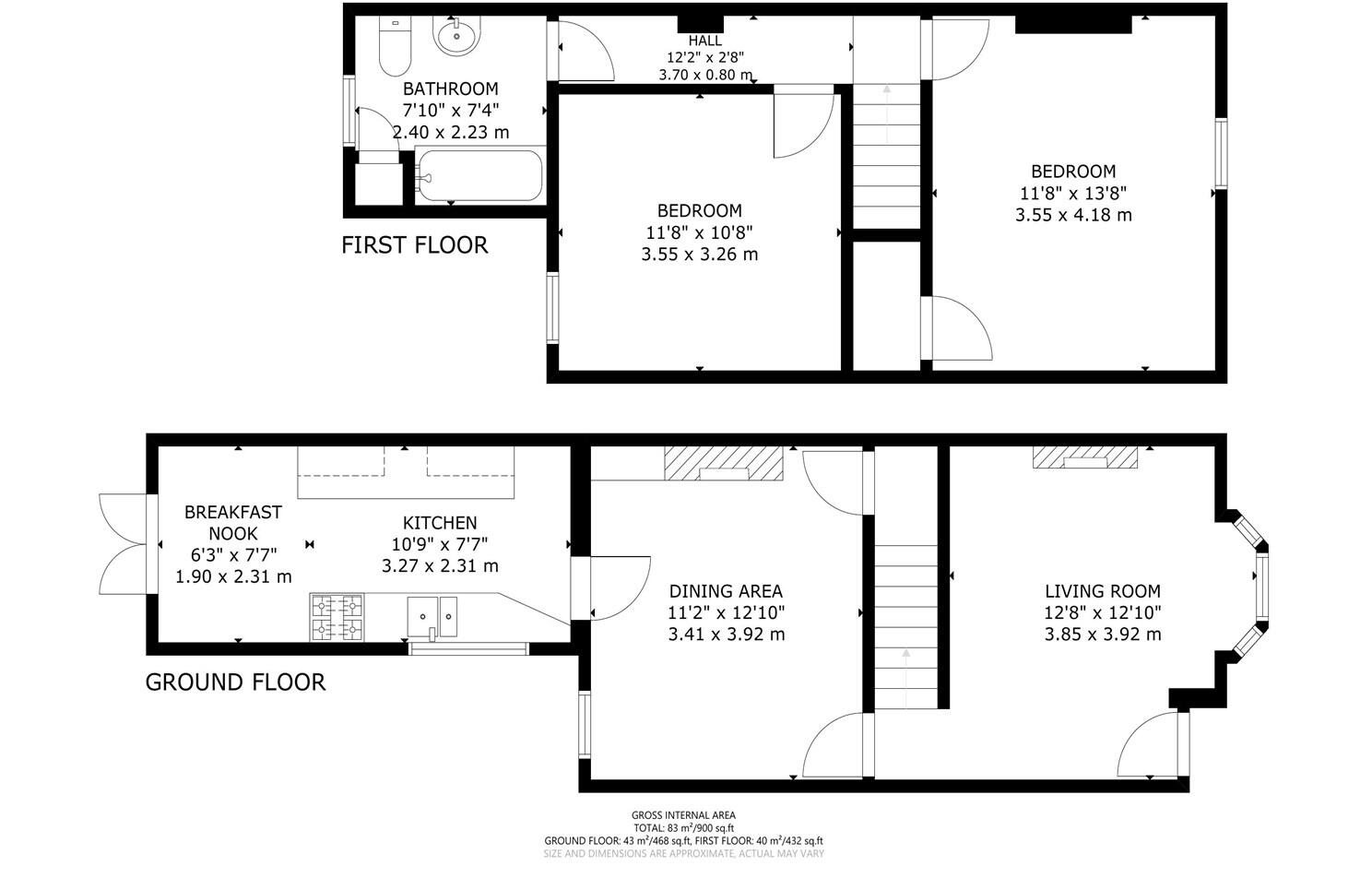 2 bedroom Terraced House in Chichester floorplan