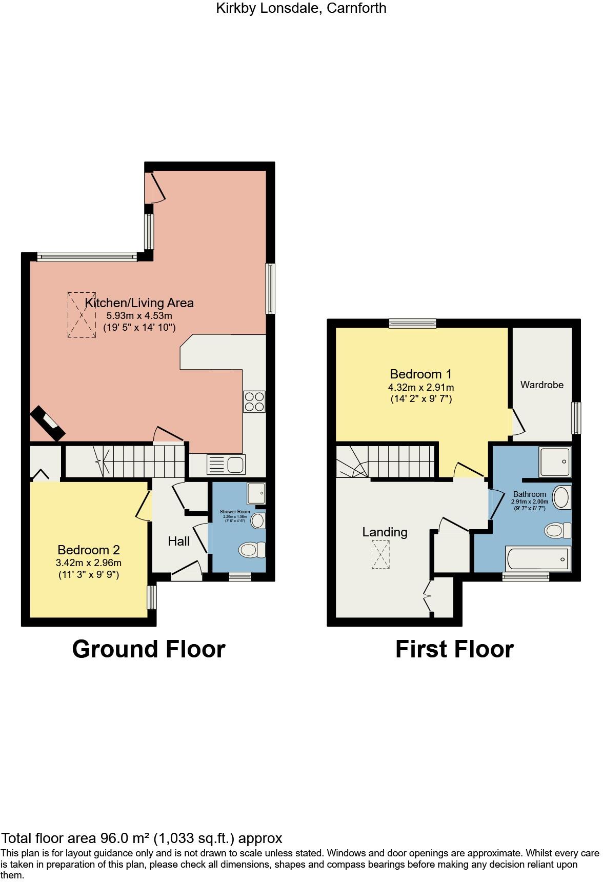 15 The Meadows, Kirkby Lonsdale, LA6 2GY  floorplan