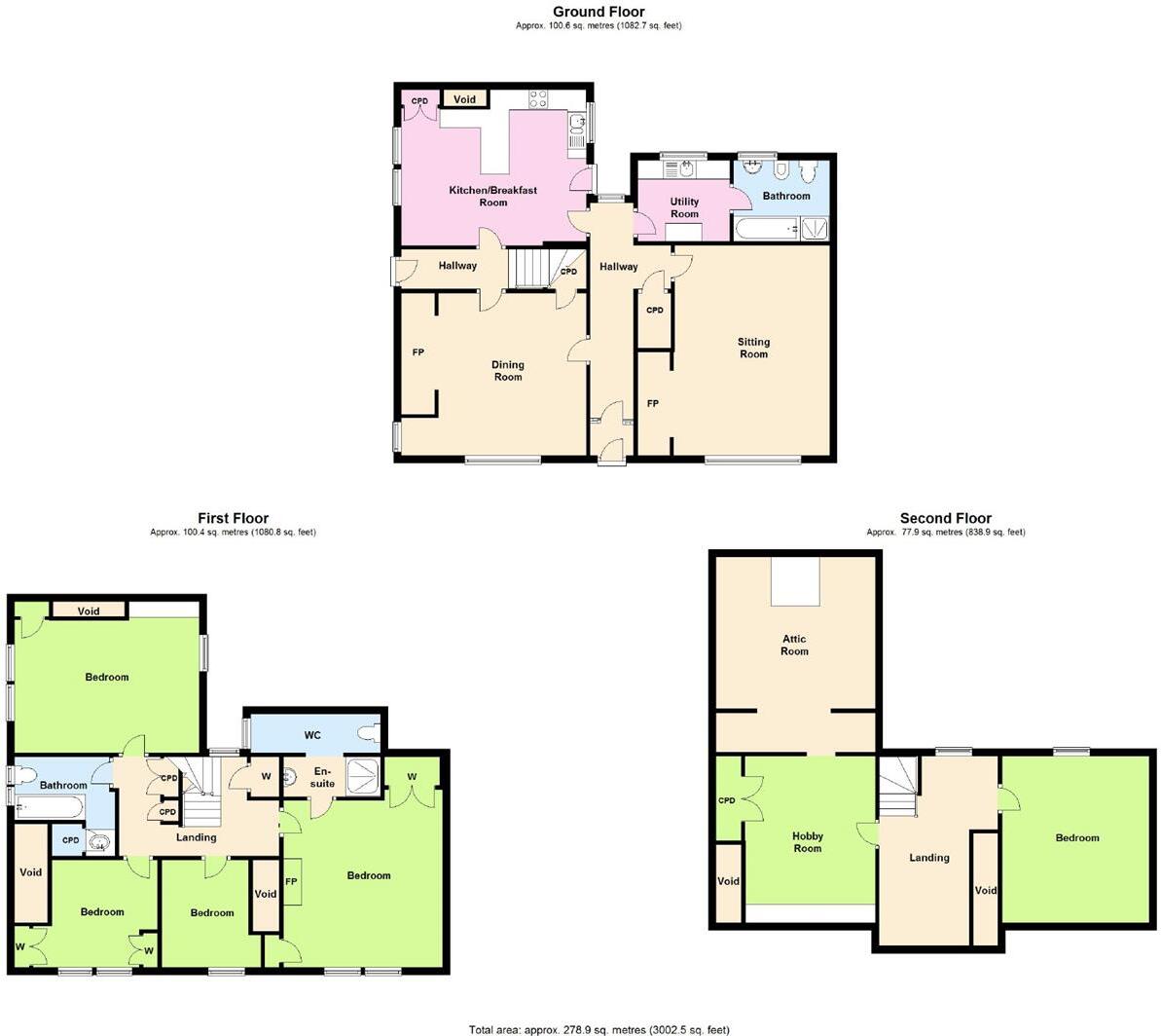 Bridge End, Warwick floorplan