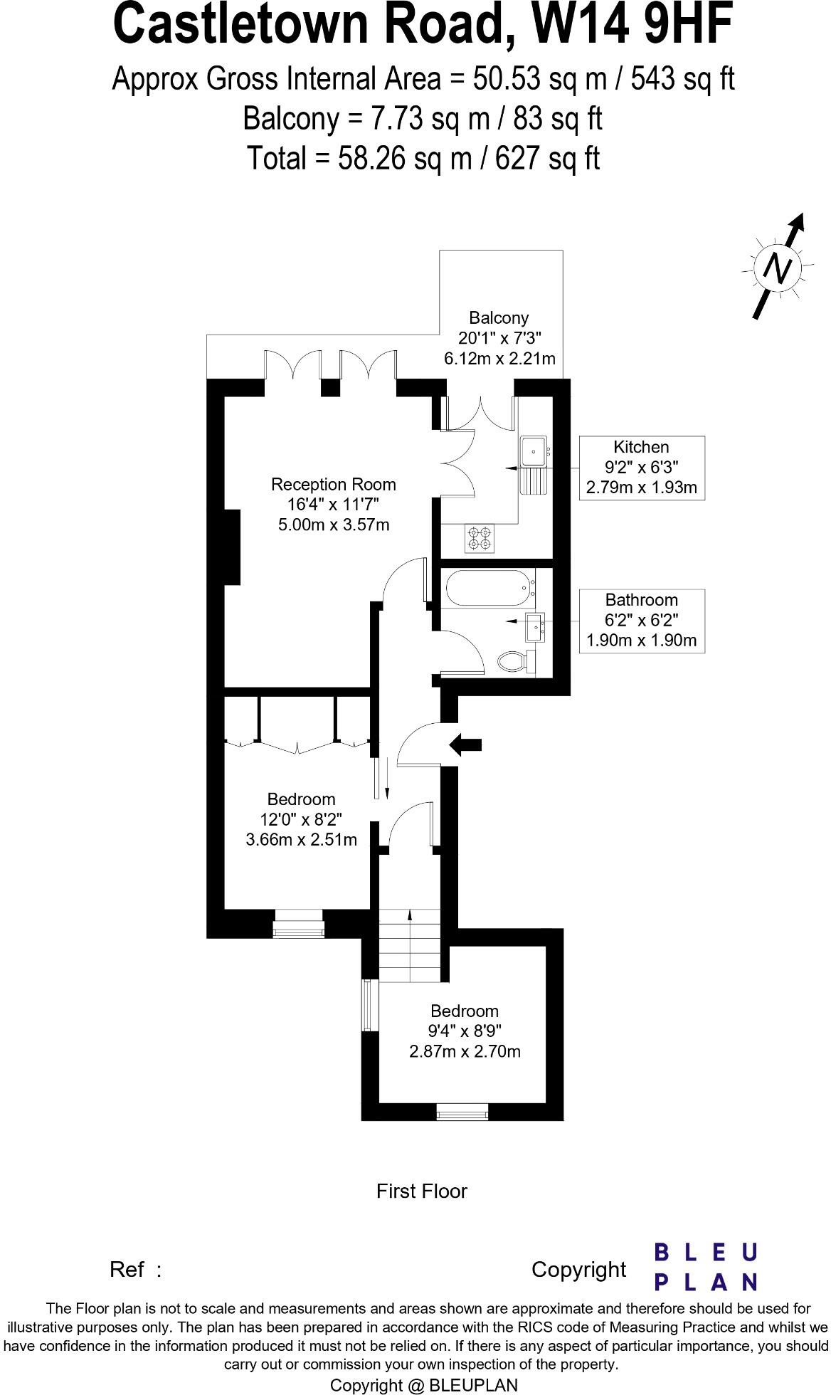 Castletown Road, W14 floorplan