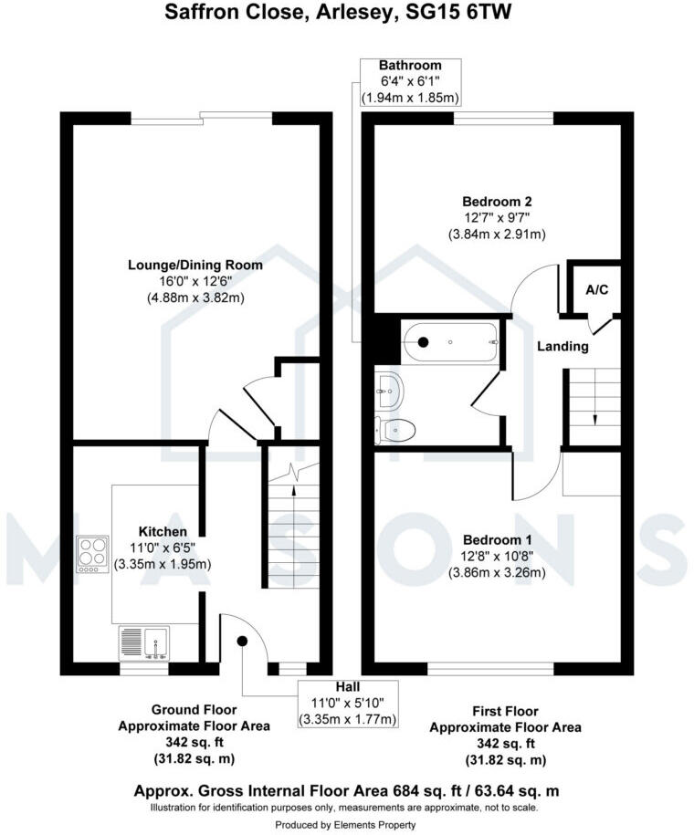 Saffron Close, Arlesey, Bedfordshire, SG15 6TW floorplan