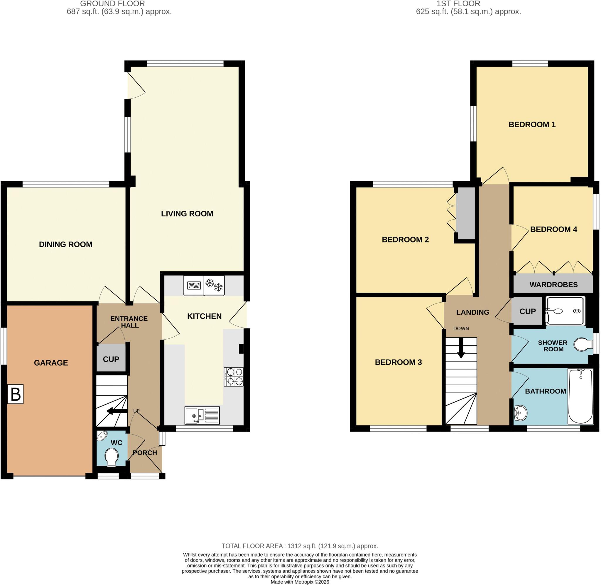 Lapwing Gardens, Worle - DECEPTIVE EXTENDED HOME floorplan