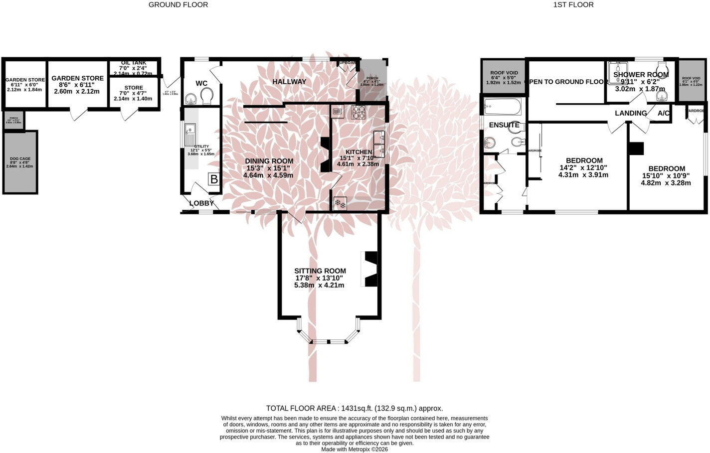 Yew Tree Batch, Butcombe floorplan