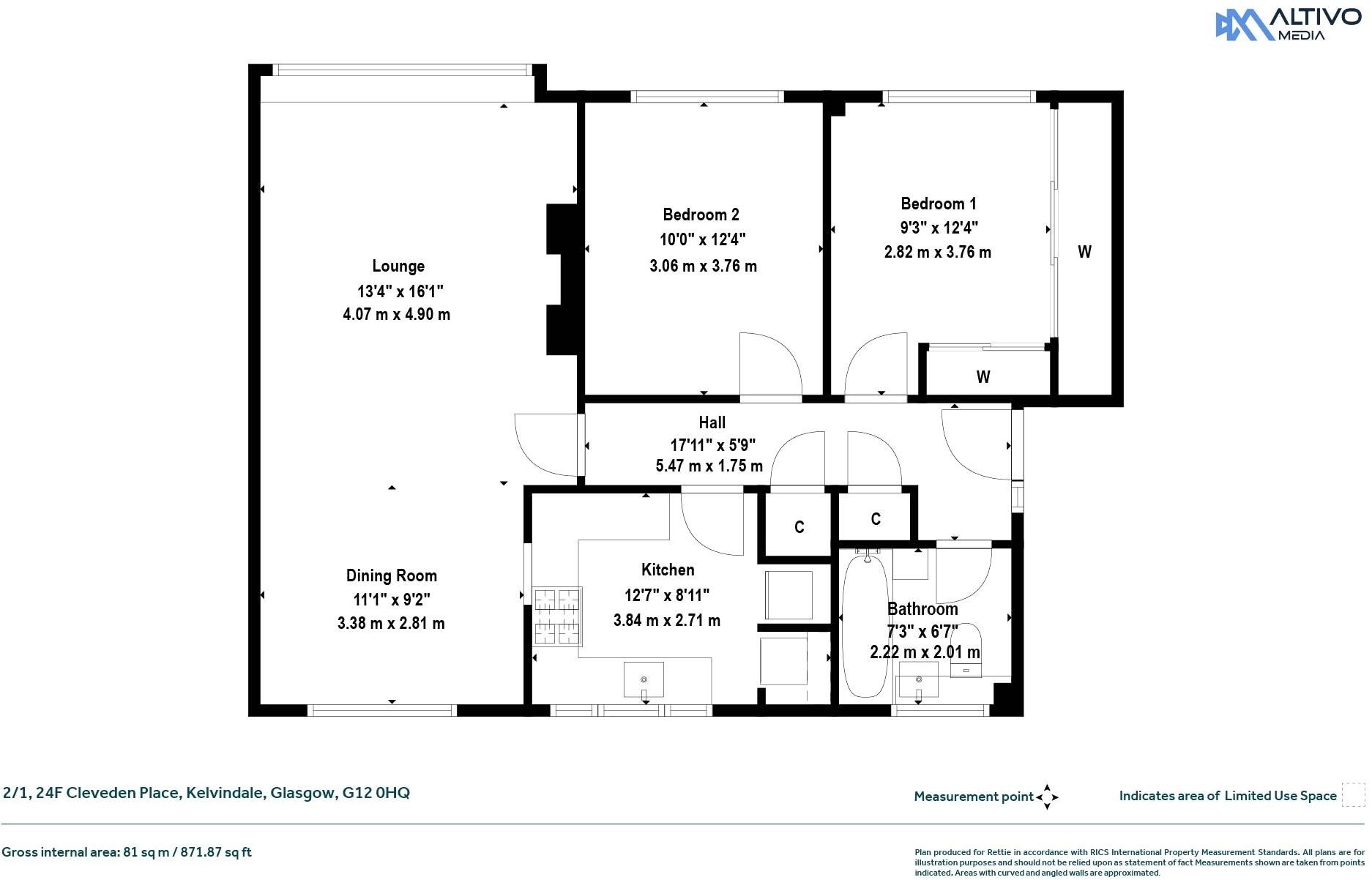 Cleveden Place, Kelvindale, Glasgow floorplan