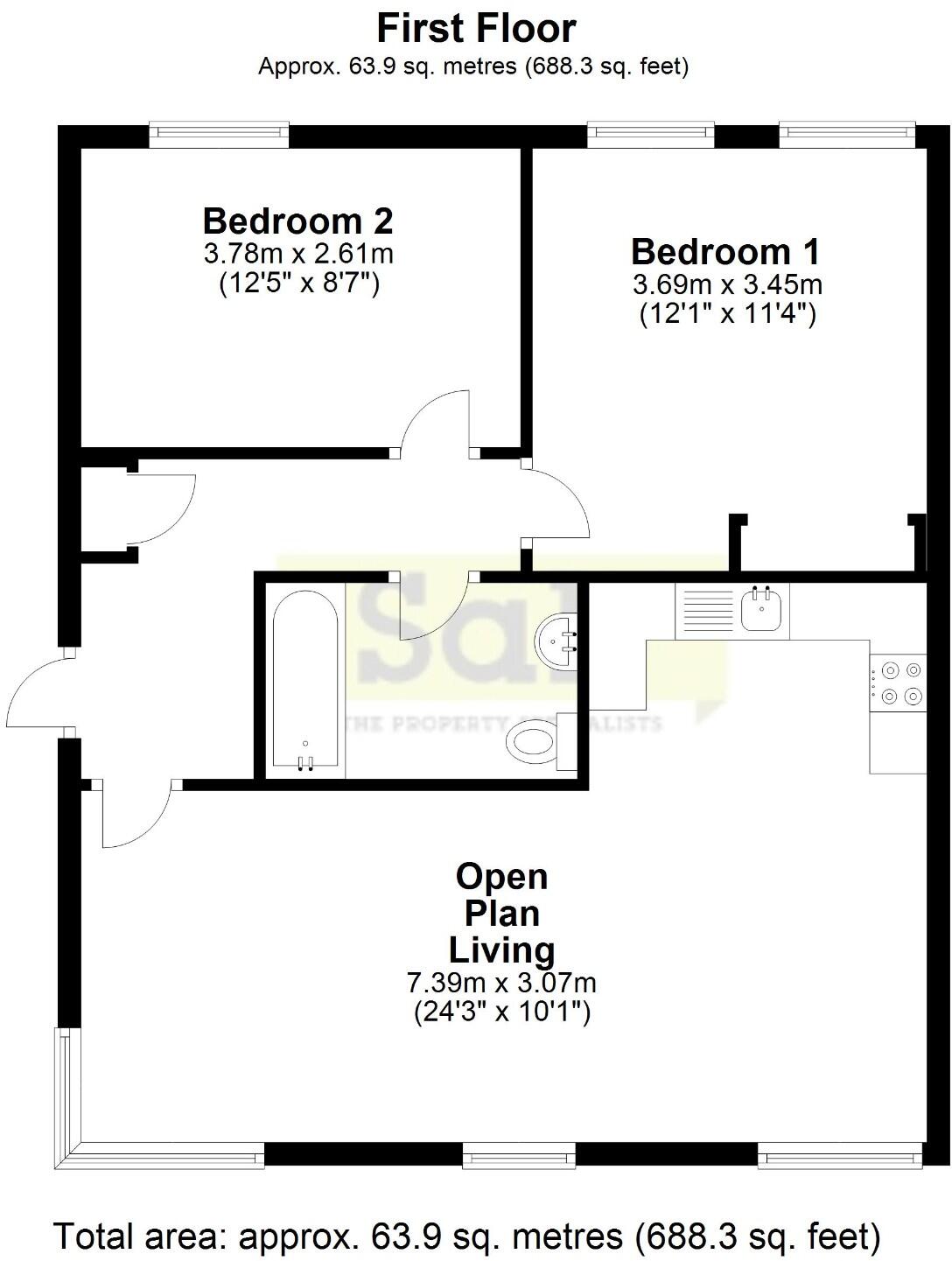 Showground Close, Cambridge, Cambridgeshire, CB2 floorplan