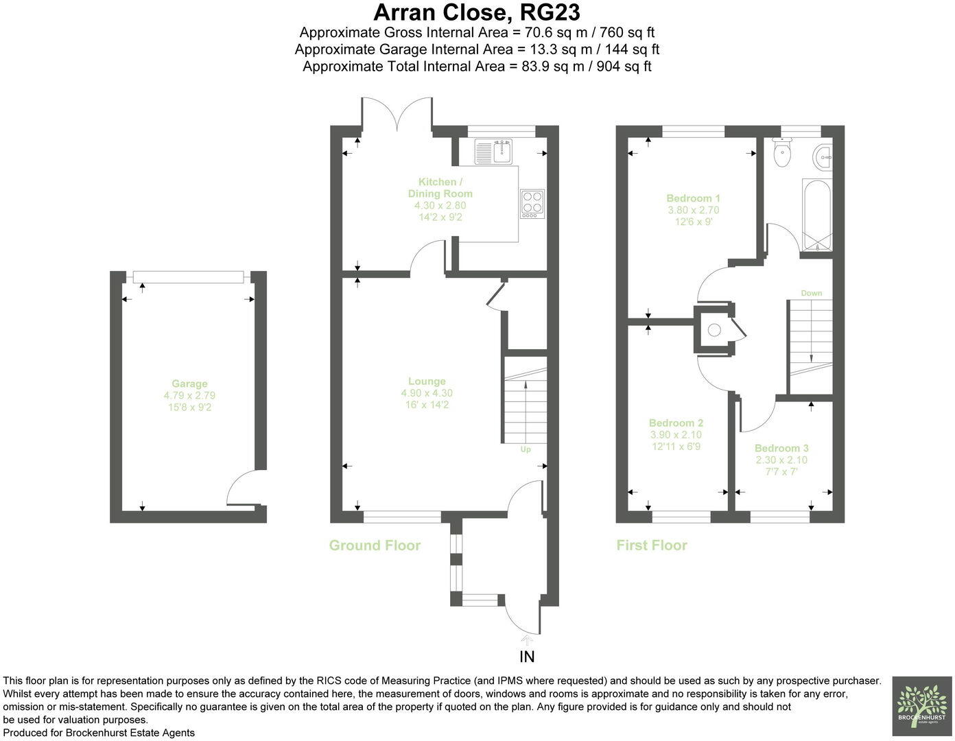 Arran Close, Oakley RG23 7LG floorplan