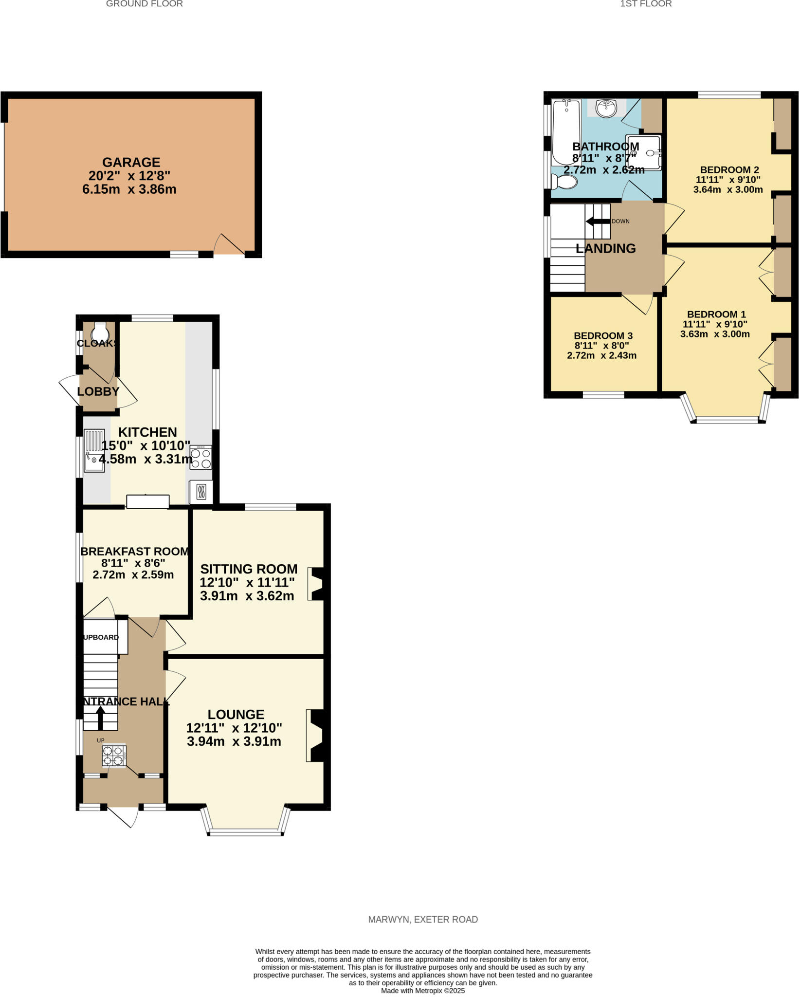 Exeter Road, Braunton, Devon, EX33 floorplan